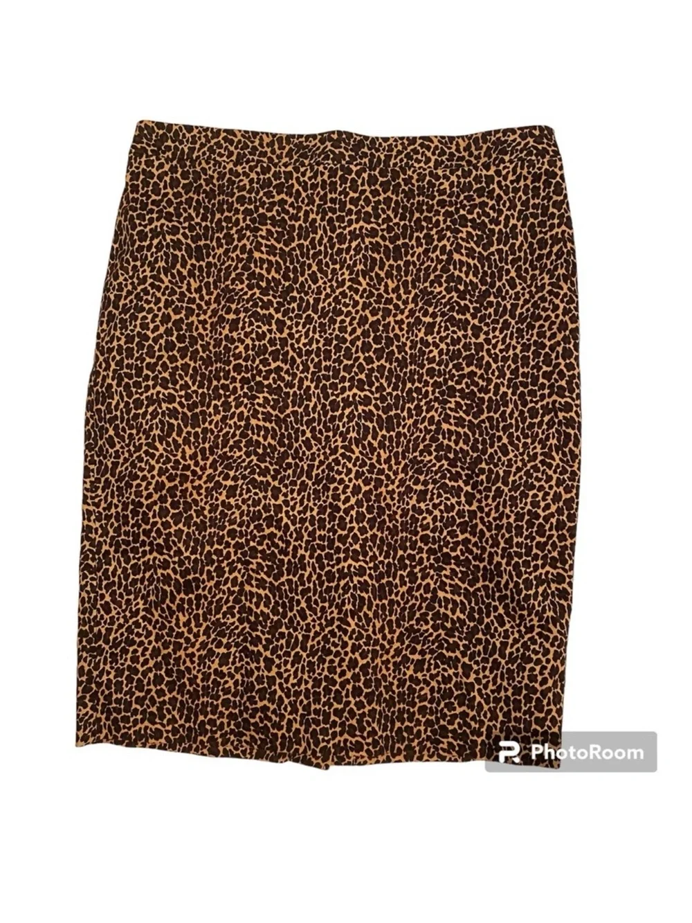 J. CREW SKIRT PENCIL STRAIGHT TAN BROWN BLACK LEOPARD ANIMAL PRINT SIZE 4